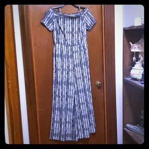 Off shoulder one piece pant suit